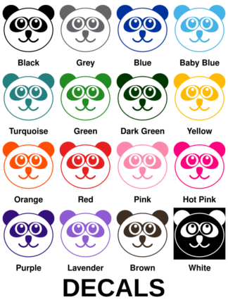 Smiling Panda Decals